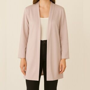 Veiled Zayna Satin Duster Jacket in Dusty Pink